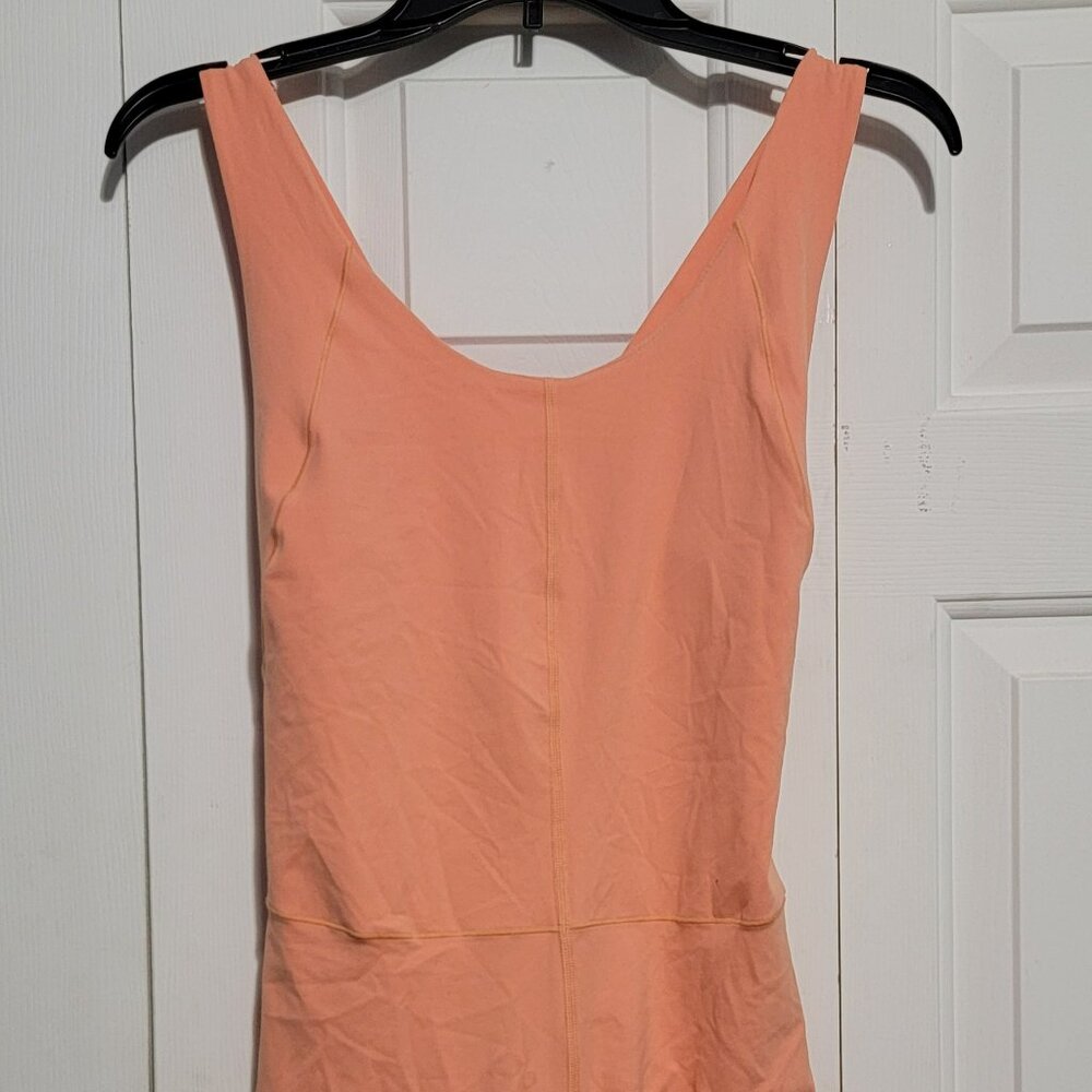 FLX Affirmation Cross-Back Sleeveless Bodysuit, Southern Peach, Large